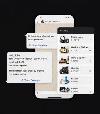 WhatsApp template message automation: customer inquiry triggers instant reply and lead tracking
